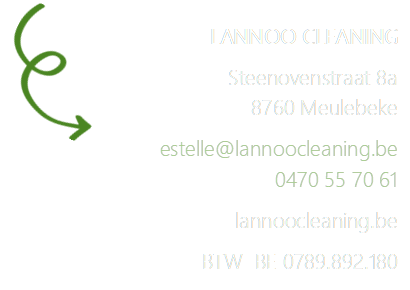 LANNOO CLEANING
Steenovenstraat 8a
8760 Meulebeke
estelle@lannoocleaning.be
0470 55 70 61
lannoocleaning.be
BTW  BE 0789.892.180








,Pijl-2 - De keuken van Thijs